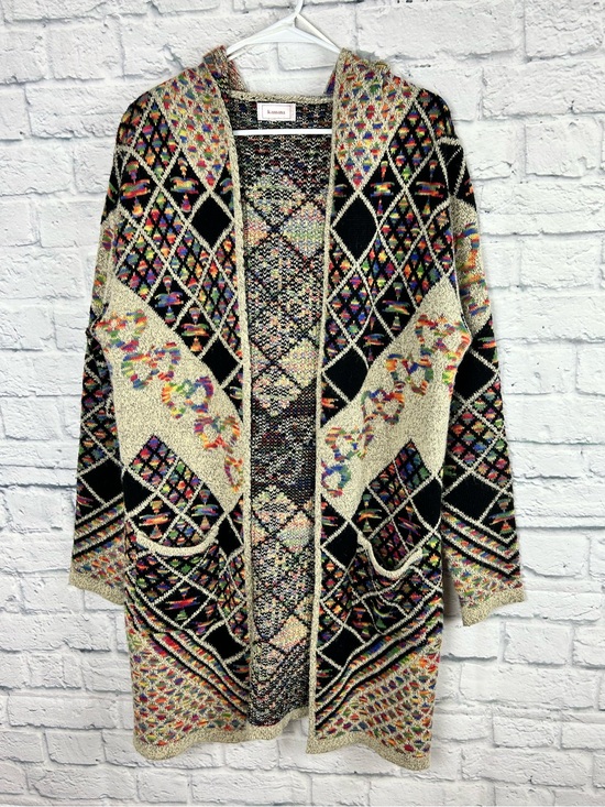 Kamana Sweaters - Kamana Southwestern Open Front Cardigan Sweater Large Boho Duster